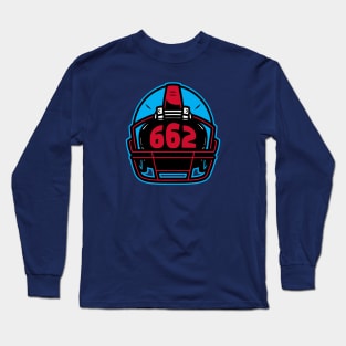 Retro Football Helmet 662 Area Code Oxford Mississippi Football Long Sleeve T-Shirt